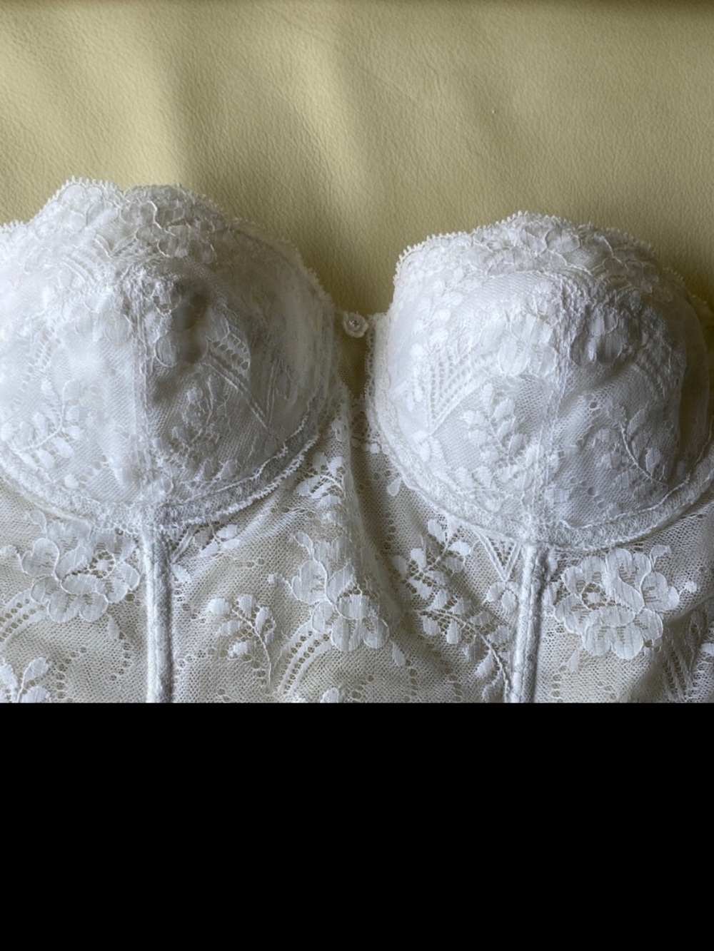 White Lace Strapless or with straps Bustier or corset - Picture 4 of 15